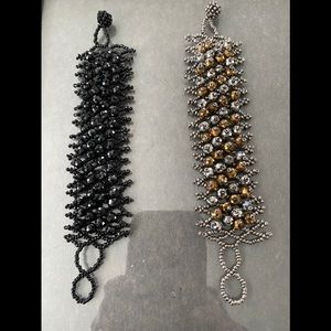 Glass beaded bracelets